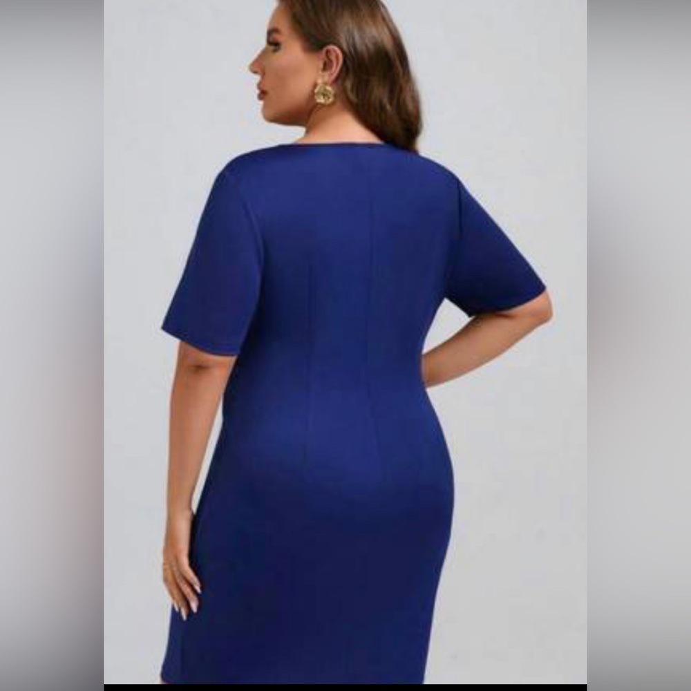 Clasi Plus Solid Ruched Asymmetrical Hem
Dress